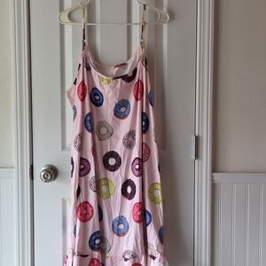 Source Unknown Pink Donut Print Sleep Chemise